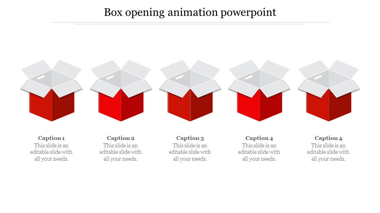 box opening animation powerpoint-5-Red